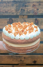 Load image into Gallery viewer, Caramel, Vanilla, Honeycomb Cake - 10 Inch 2 Layers

