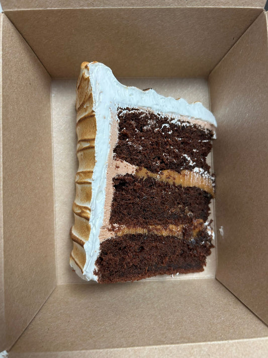 Chocolate, Salted Caramel, Meringue Cake