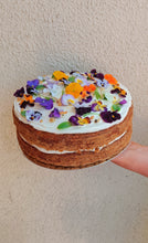 Load image into Gallery viewer, Carrot &amp; Orange Cake with Violas - 10 inch 2 Layers

